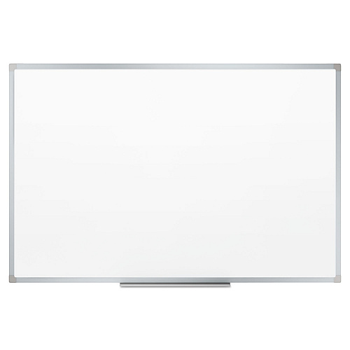 Mead Dry Erase Board with Aluminum Frame, 36 x 24, Melamine White Surface, Silver Aluminum Frame (85356)