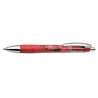 AbilityOne 7520015646054, SKILCRAFT VISTA Gel Pen, Retractable, Medium 0.7 mm, Red Ink, Red/Clear Barrel, Dozen