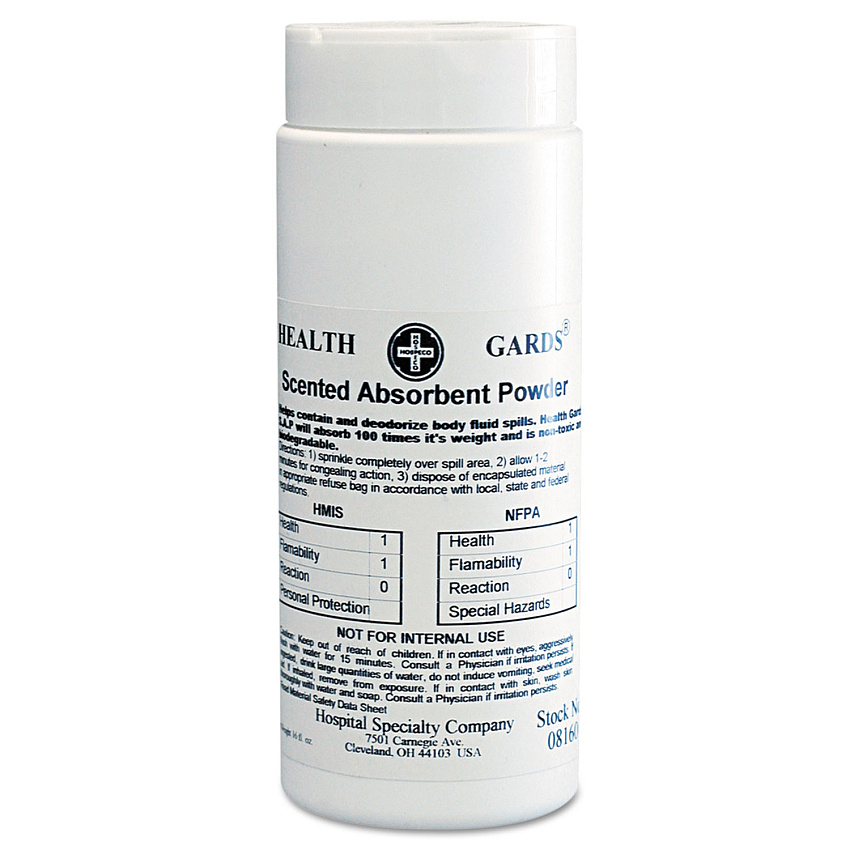Health Gards Absorbent Powder, Scented, 16 oz Shaker Can, 12/Carton (08160)