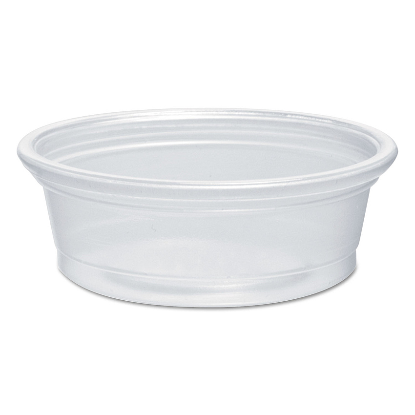 Dart Plastic Souffl Portion Cups, 1/2 oz., Translucent, 2500/Carton (050PC)