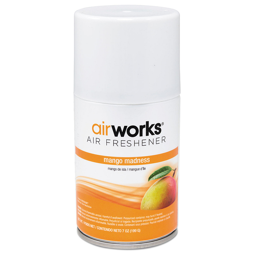 AirWorks Metered Aerosol Air Freshener, 12 / Carton - Mango Madness (07917)