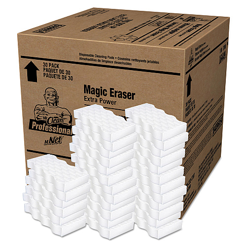 Mr. Clean Magic Eraser Extra Durable, 4.6 x 2.4, 0.7" Thick, White, 30/Carton (16449)
