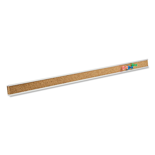 Quartet Bulletin Bar I, 24 x 1, Brown Surface, Silver Aluminum Frame (2004)