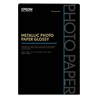 Epson Professional Media Metallic Gloss Photo Paper, 5.5 mil, 13 x 19, White, 25/Pack (S045590)