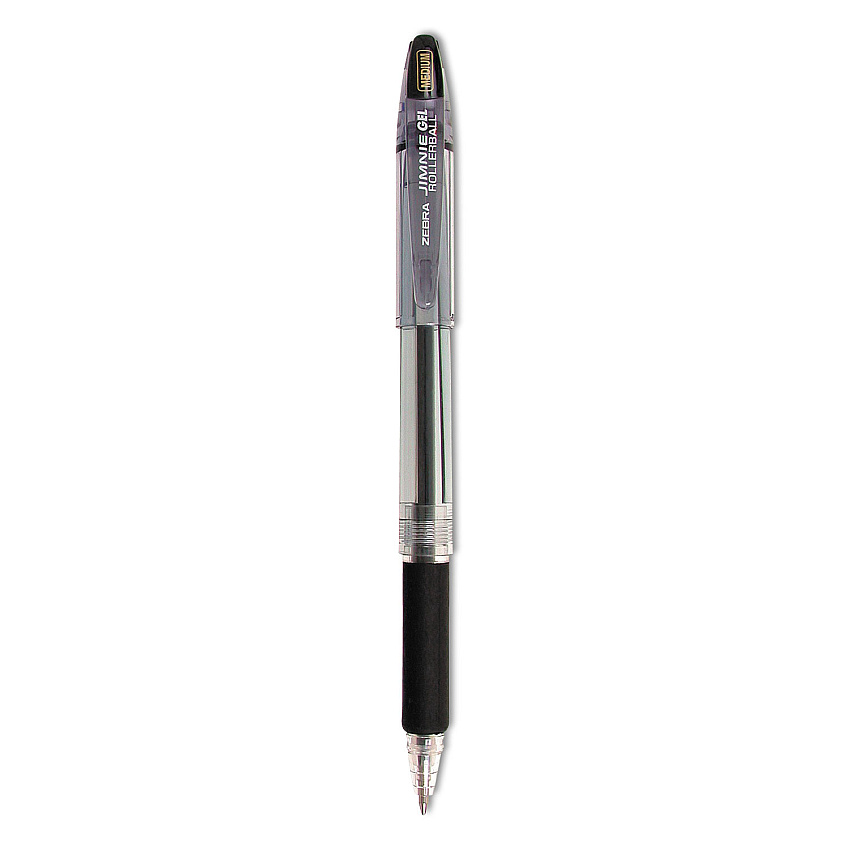 Zebra Jimnie Gel Pen Value Pack, Stick, Medium 0.7 mm, Black Ink, Clear/Black Barrel, 24/Box (14410)