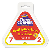 TREND Three-Corner Flash Cards, Multiplication/Division, 5.5 x 5.5, 48/Set (T1671)