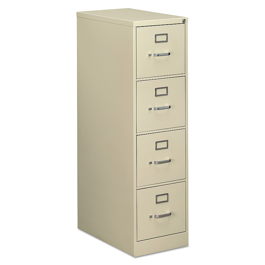 Alera Economy Vertical File, 4 Letter-Size File Drawers, Putty, 15" x 25" x 52" (ALEHVF1552PY)