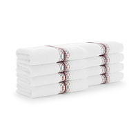 Aston & Arden Turkish Striped Washcloth 13x13 Rose - Pack Of 8 (WC-STT-1313-1.75-RSE)