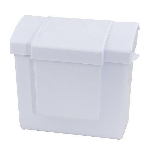 Health Gards All In One Menstrual Care Waste Receptacle, With Removable Rigid Liner, White Plastic, 9.75"x5.625"x11.5", 1 Each (HS-6140WP)