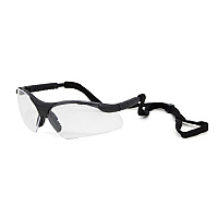 Ccp Ultra Safety Glasses With Cord And Adjustable Temples, Clear Lens, Black Frame, 12/bx, 15 Bxs/cs, Pack Of 12 (EW-4400-C)