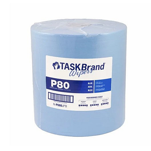 Taskbrand P80 Hydrospun Jumbo Roll, Blue, 12x12, 475 Sh/rl, 1 Rl/cs, Case Of 475 (N-P080JPB)