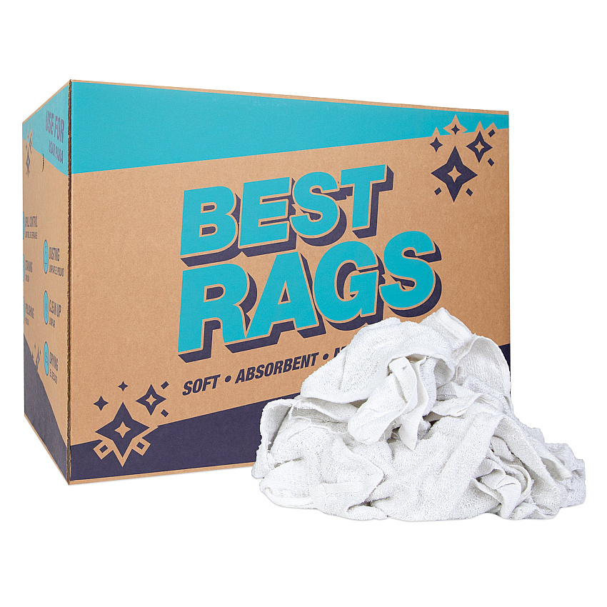 W69 Bar Mop Terry Wipers White - 50 Lb Box (N-W69-50)