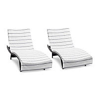 Las Rayas Chaise Cover 30x85 Light Grey - Case Of 12 (CC-HS3085LG-2PK-CS)