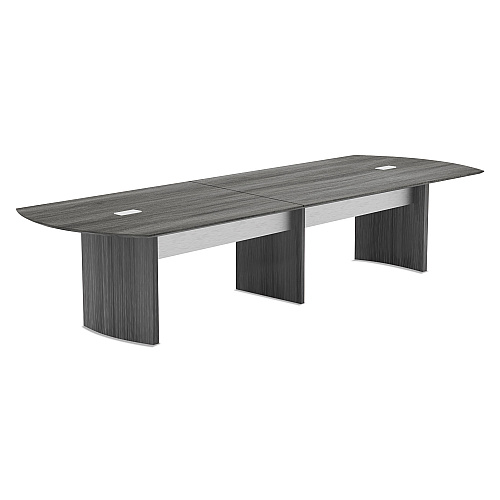 Safco Medina Conference Table Top, Half-Section, Boat, 72w x 48d, Gray Steel 1" Height x 72" Width x 48" Depth - Beveled Edge - Finish: Gray Steel Laminate, Silver - Stain Resistant, Water Resistant, Abrasion Resistant, Grommet, Durable - Fo (MNMT72STLGS)