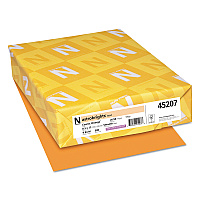 20lb Color Paper, 20 Lb Bond Weight, 8.5 X 11, Orange, 500 Sheets/ream