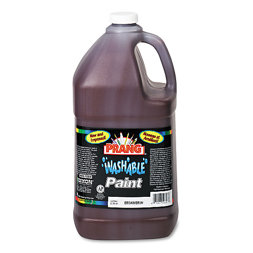 Prang Washable Paint, Brown, 1 gal Bottle (10608)