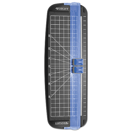 Westcott Multi-Purpose Personal Trimmer, 10 Sheets, 12" Cut Length, Plastic Base, 6.38 x 12 (15804)