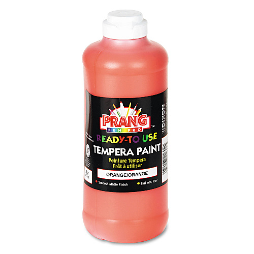 Prang Ready-to-Use Tempera Paint, Orange, 16 oz Dispenser-Cap Bottle (21602)