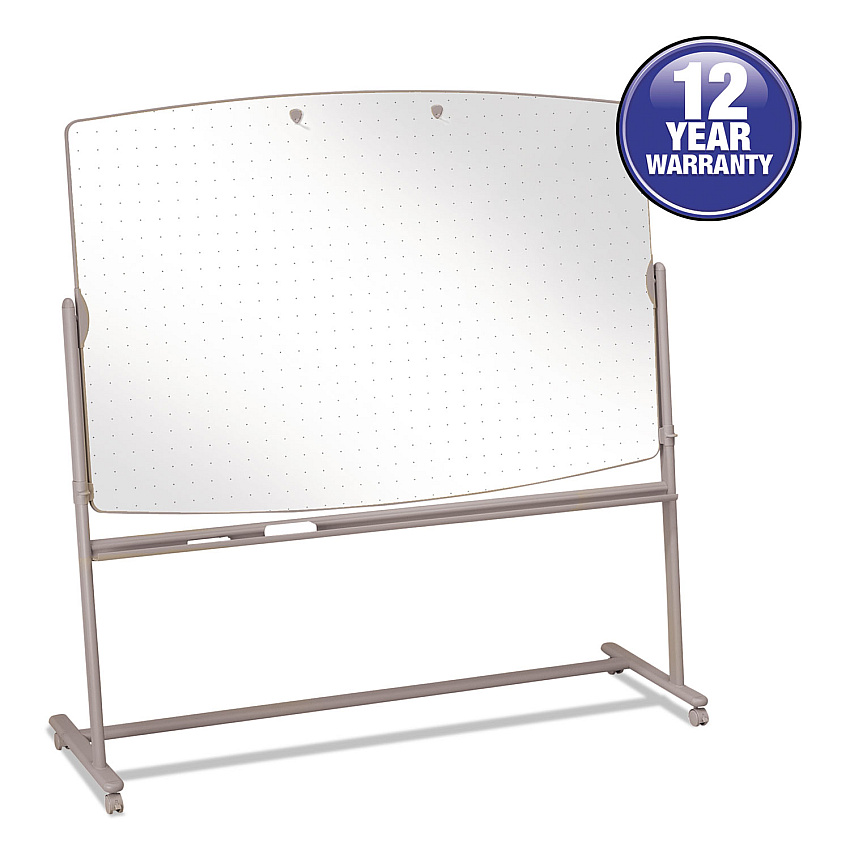 Quartet Total Erase Reversible Mobile Presentation Easel, Large, 72 x 48, White Surface, Neutral/Beige Steel Frame (3640TE)