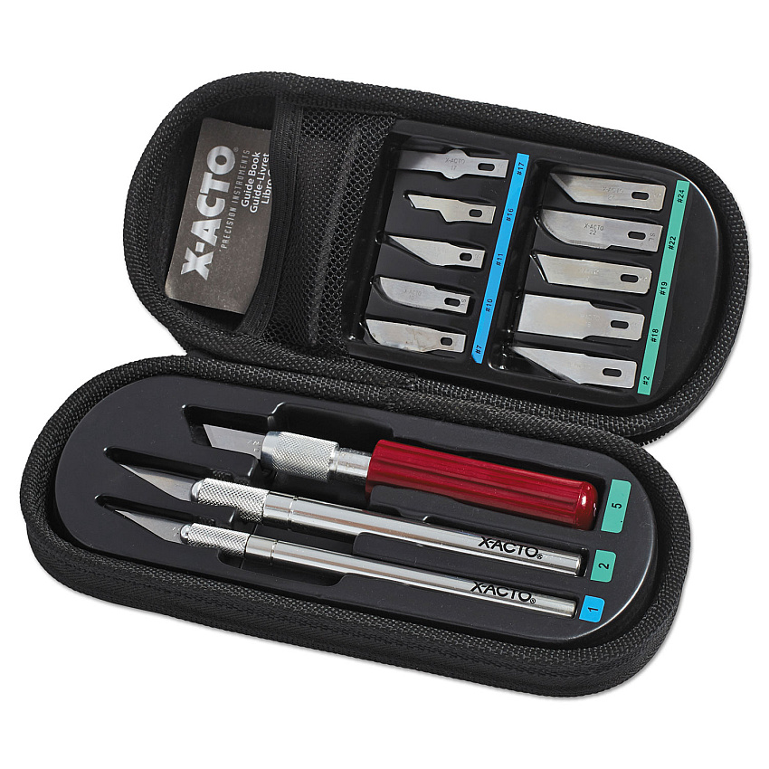 X-ACTO Knife Set, 3 Knives, 10 Blades, Carrying Case (X5285)