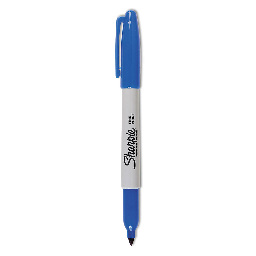 Sharpie Fine Tip Permanent Marker Value Pack, Fine Bullet Tip, Blue, 36/Pack (1920932)