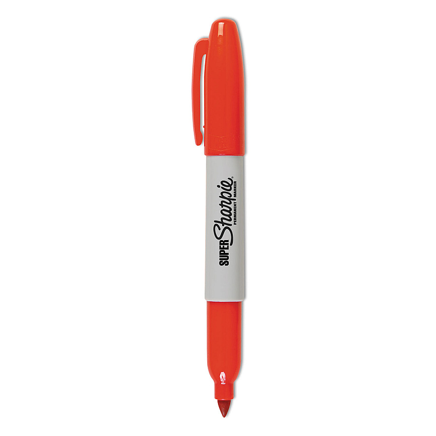 Sharpie Super Permanent Marker, Fine Bullet Tip, Red, Dozen (33002)