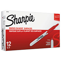 Sharpie Retractable Permanent Marker, Fine Bullet Tip, Red (32702)