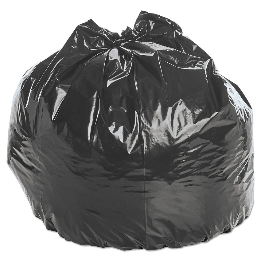 AbilityOne 8105015346819, SKILCRAFT Insect Repellent Trash Bags, 45 gal, 2 mil, 40" x 45", Black, Flat Pack, 65/Box