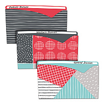 C-Line Write-On Fashion Poly File Jackets, Straight Tab, Letter Size, Assorted Colors, 6/Pack (63540)