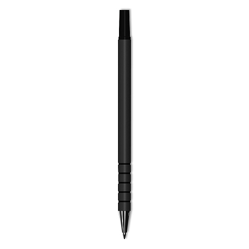 Universal Replacement Ballpoint Counter Pen, Medium 1 mm, Black Ink, Black Barrel, 6/Pack (UNV15626)