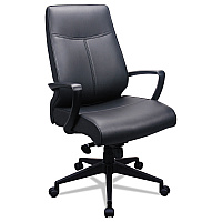 Tempur-Pedic by Raynor 300 Leather High-Back Chair, Supports Up to 250 lb, 19.57" to 22.56" Seat Height, Black (TP300)