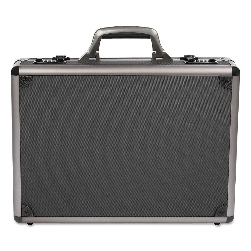 Itala Aluminum Attache Case, 13" X 5" X 18", Black (ATC0103)