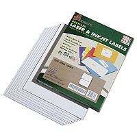 AbilityOne 7530015789298, SKILCRAFT Recycled Laser and Inkjet Labels, Inkjet/Laser Printers, 8.5 x 11, White, 100/Box