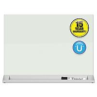 Quartet Desktop Magnetic Glass Dry-Erase Panel, 23 x 17, White Surface (GDP1723W)