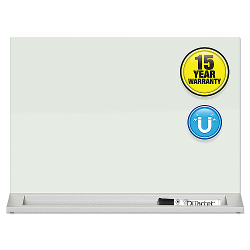 Quartet Desktop Magnetic Glass Dry-Erase Panel, 23 x 17, White Surface (GDP1723W)