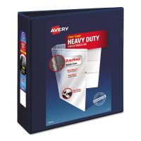 Avery Heavy-Duty View Binder with DuraHinge and Locking One Touch EZD Rings, 3 Rings, 3