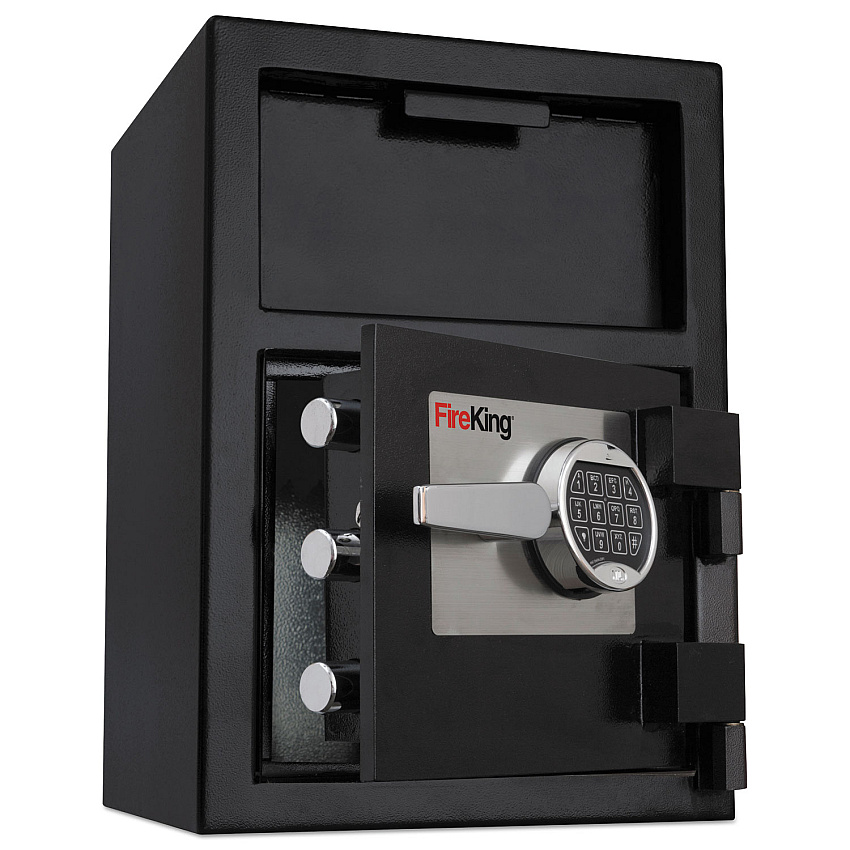 FireKing Depository Security Safe, 2.72 cu ft, 24w x 13.4d x 10.83h, Black (SB2414BLEL)