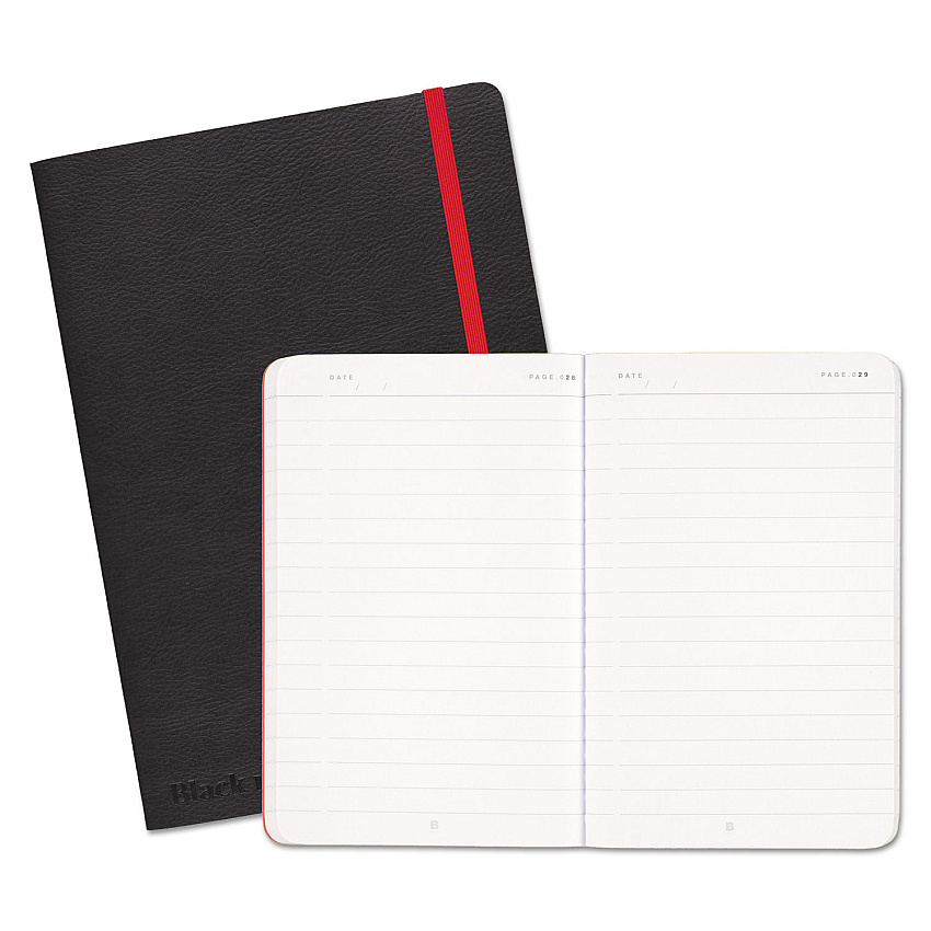 Black n' Red Flexible Cover Casebound Notebooks, SCRIBZEE Compatible, 1-Subject, Wide/Legal Rule, Black Cover, (71) 8.25 x 5.75 Sheets (400065000)