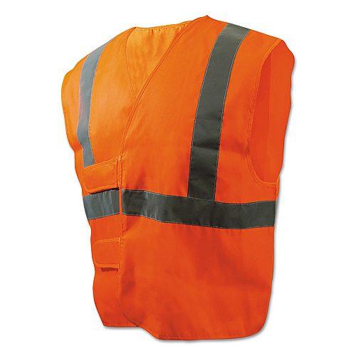 Boardwalk Class 2 Safety Vests, Standard, Orange/Silver (BWK00035)