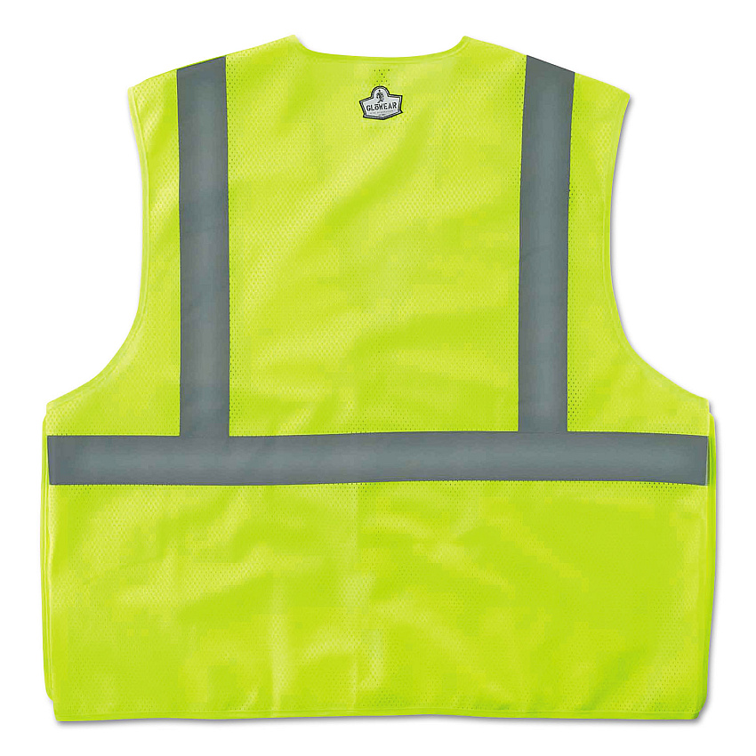 ergodyne GloWear 8215BA Type R Class 2 Econo Breakaway Mesh Safety Vest, 4X-Large to 5X-Large, Lime (21079)