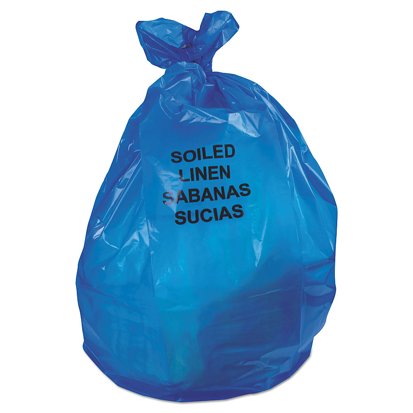 Heritage Linear Low Density Health Care Can Liners, Soiled Linen, 30 gal, 1.3 mil, 30" x 43", Blue, 200/Carton (B6043PX)