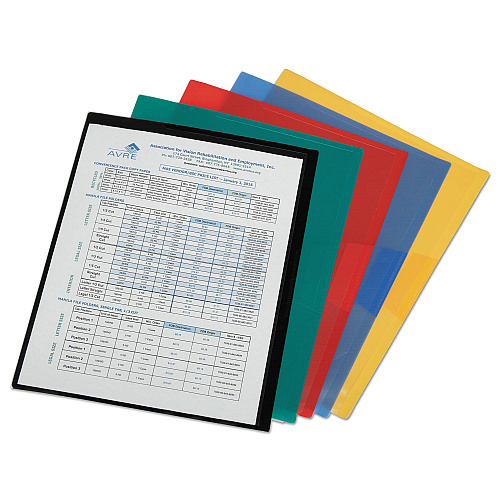 AbilityOne 7520016618834, SKILCRAFT Poly Project File Jacket, Letter Size, Assorted Colors, 5/Pack