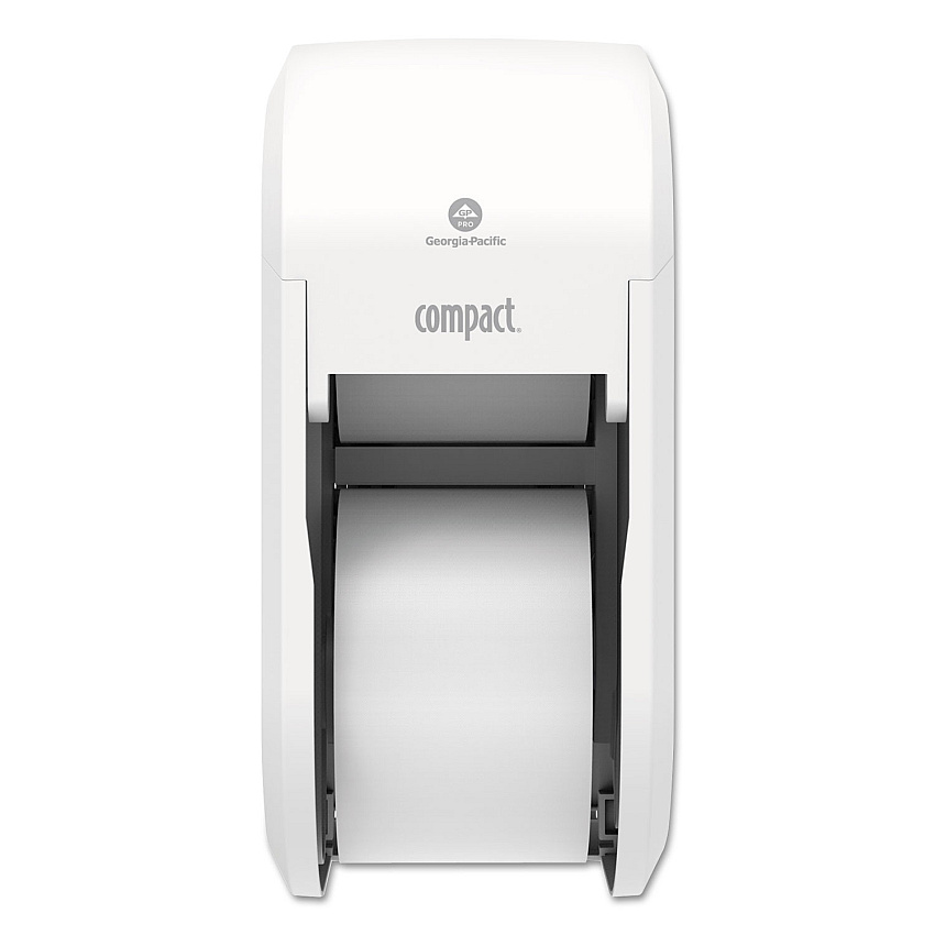 Compact Vertical 2-roll Coreless Tissue Dispenser, 14.06 X 6.69 X 8.19, White (56767A)