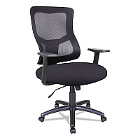 Alera Elusion II Series Mesh Mid-Back Swivel/Tilt Chair, Supports Up to 275 lb, 18.11" to 21.77" Seat Height, Black (ALEELT4214B)