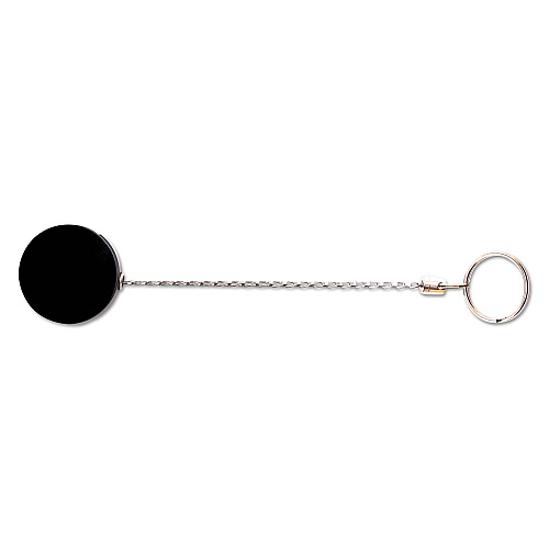 Advantus Heavy-Duty Retractable ID Card Reel, 18.5" Extension, Black/Chrome, 6/Pack (75545)