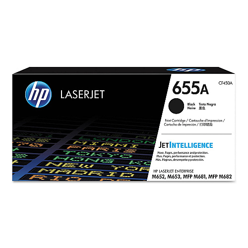 HP 655A, (CF450A) Black Original LaserJet Toner Cartridge