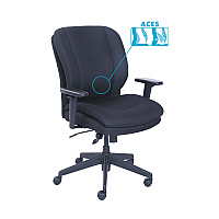 SertaPedic Cosset Ergonomic Task Chair, Supports Up to 275 lb, 19.5" to 22.5" Seat Height, Black (48967A)
