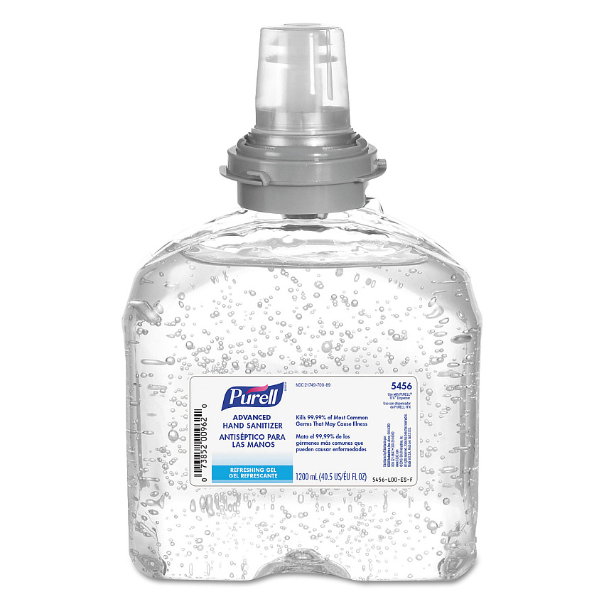 PURELL Advanced Hand Sanitizer TFX Refill, Gel, 1,200 mL, Unscented (545604EA)