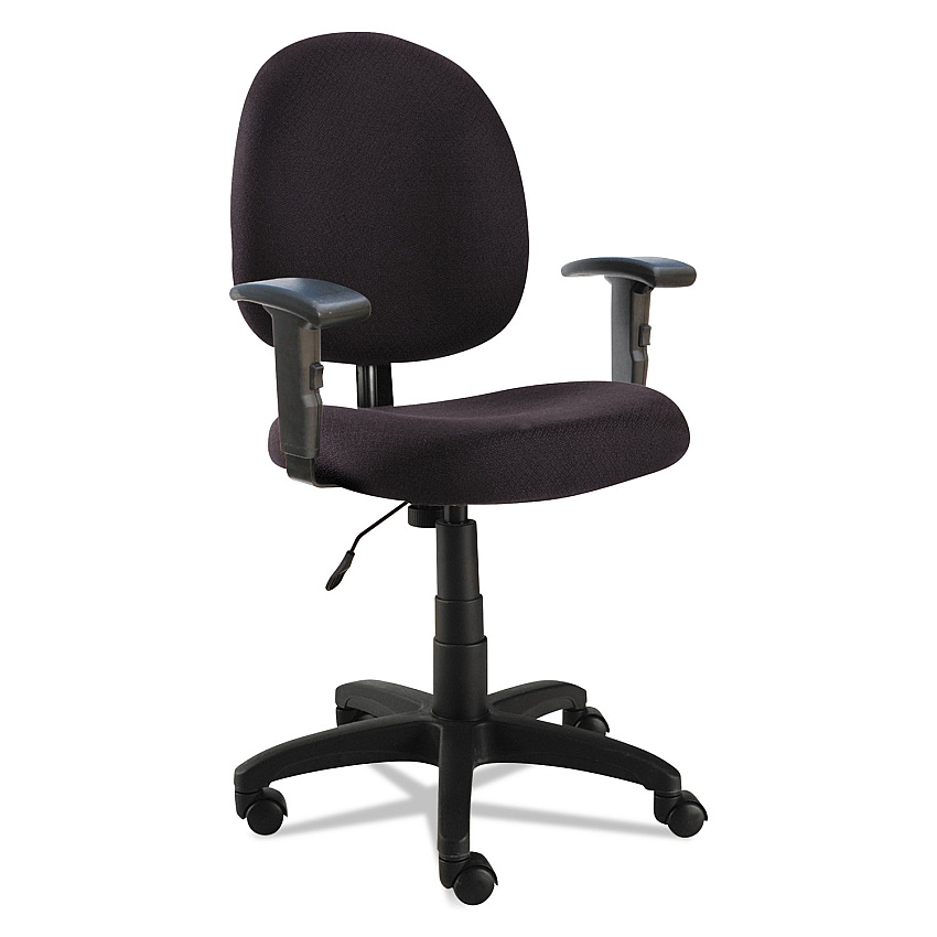 Alera Essentia Series Swivel Task Chair with Adjustable Arms, Supports Up to 275 lb, 17.71" to 22.44" Seat Height, Black (ALEVTA4810)