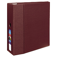 Avery Heavy-Duty Non-View Binder with DuraHinge, Three Locking One Touch EZD Rings and Thumb Notch, 5" Capacity, 11 x 8.5, Maroon (79366)